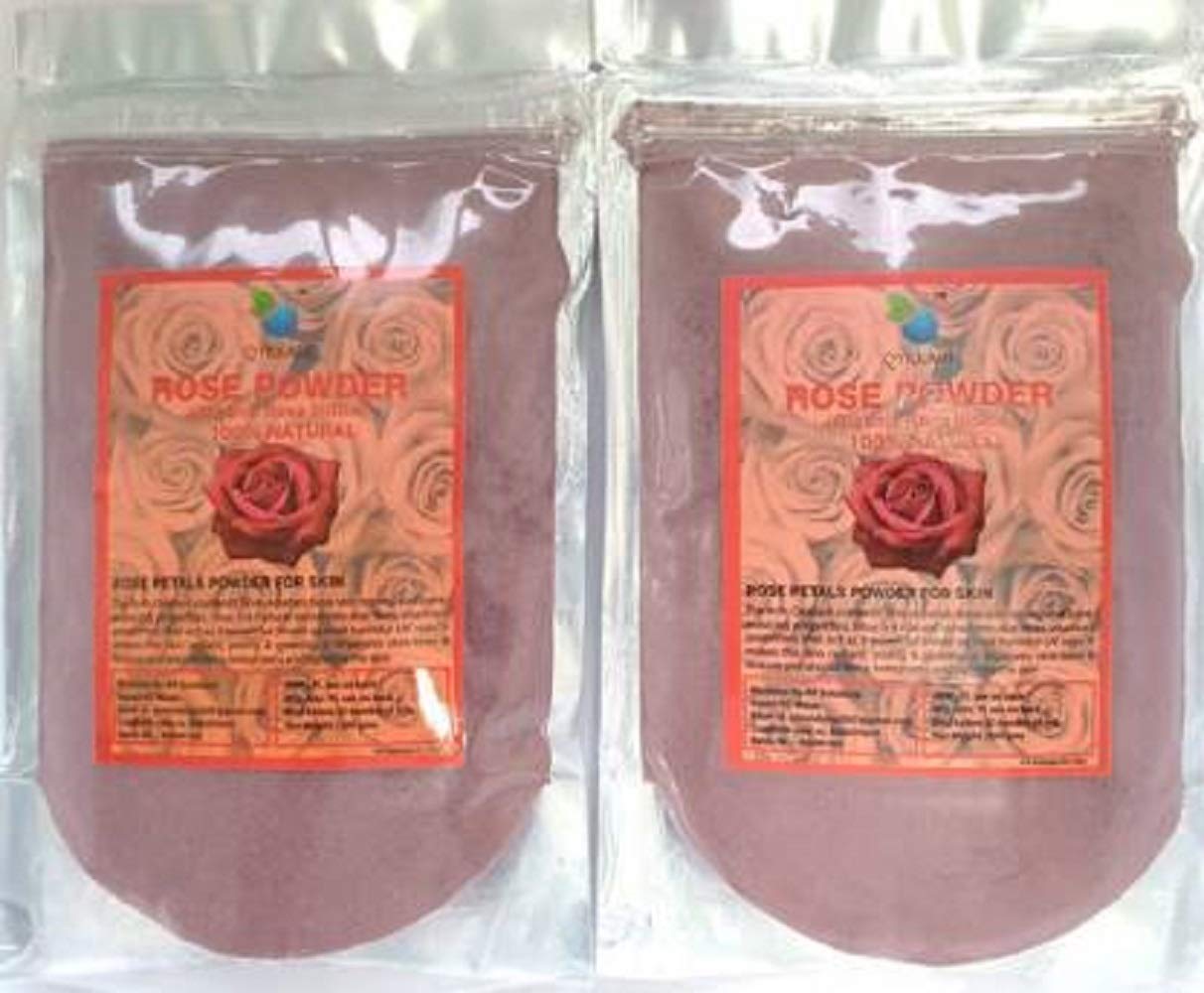 QYKKARE Premium Rose Powder - 2 Pack (100g Each) for Baking, Skincare & DIY Beauty Recipes