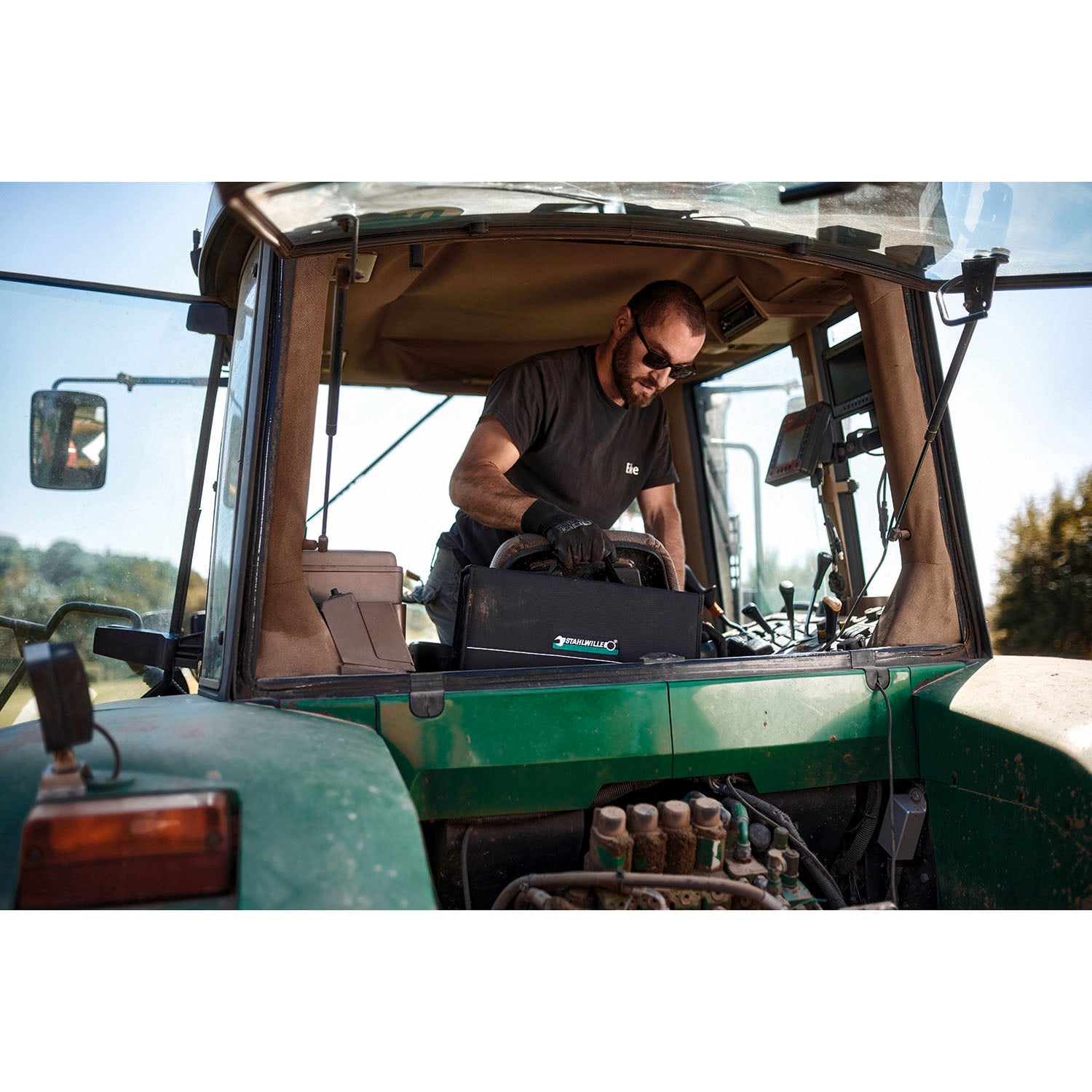 Stahlwille 97830217 Agricultural On-Board Tool Set - Durable Farm & Tractor Repair Kit for Field Maintenance
