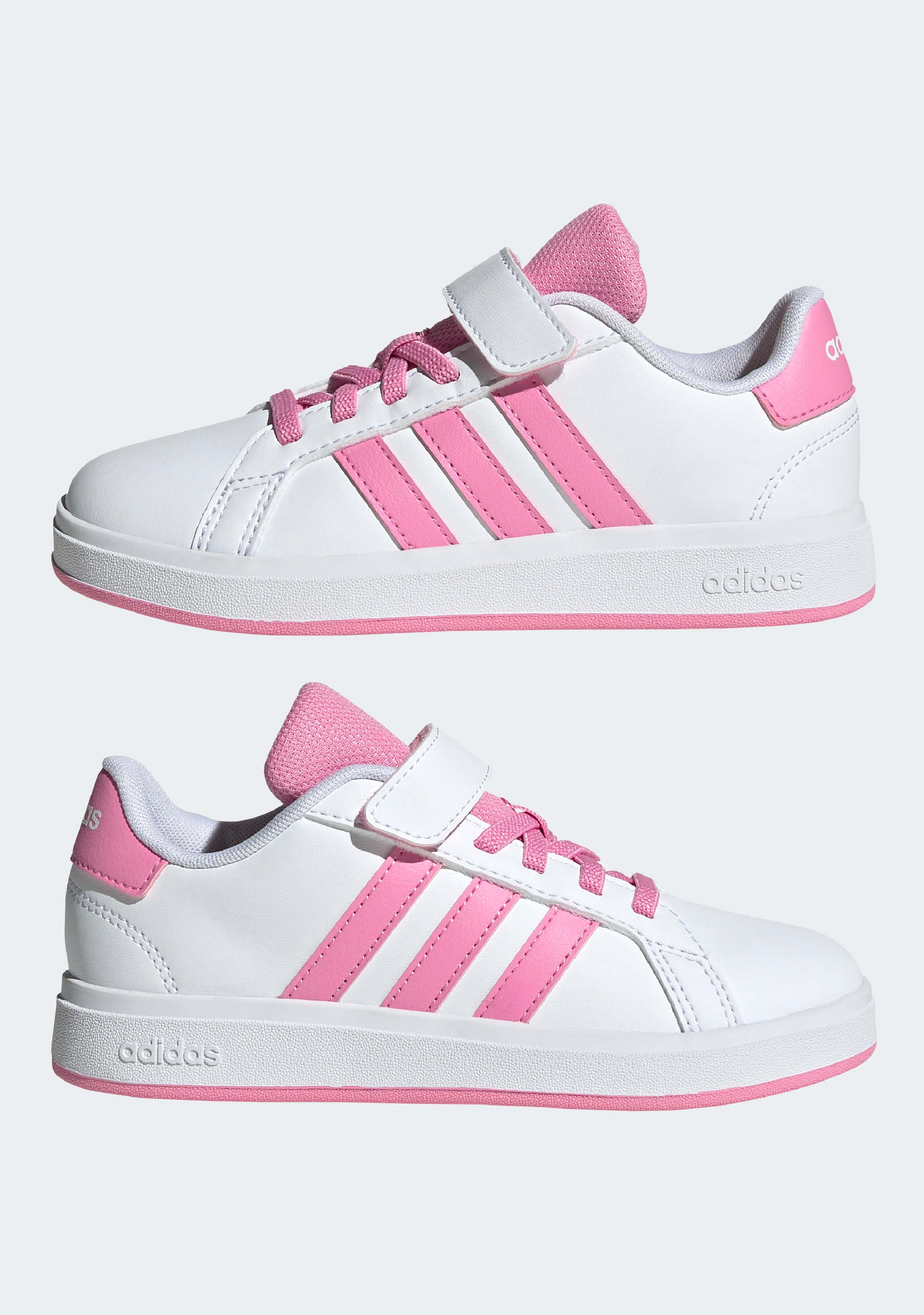 Adidas Kids' Grand Court 2.0 EL C Sneakers - Lightweight Comfortable Athletic Shoes for Boys & Girls - Perfect for School, Playground & Casual Wear