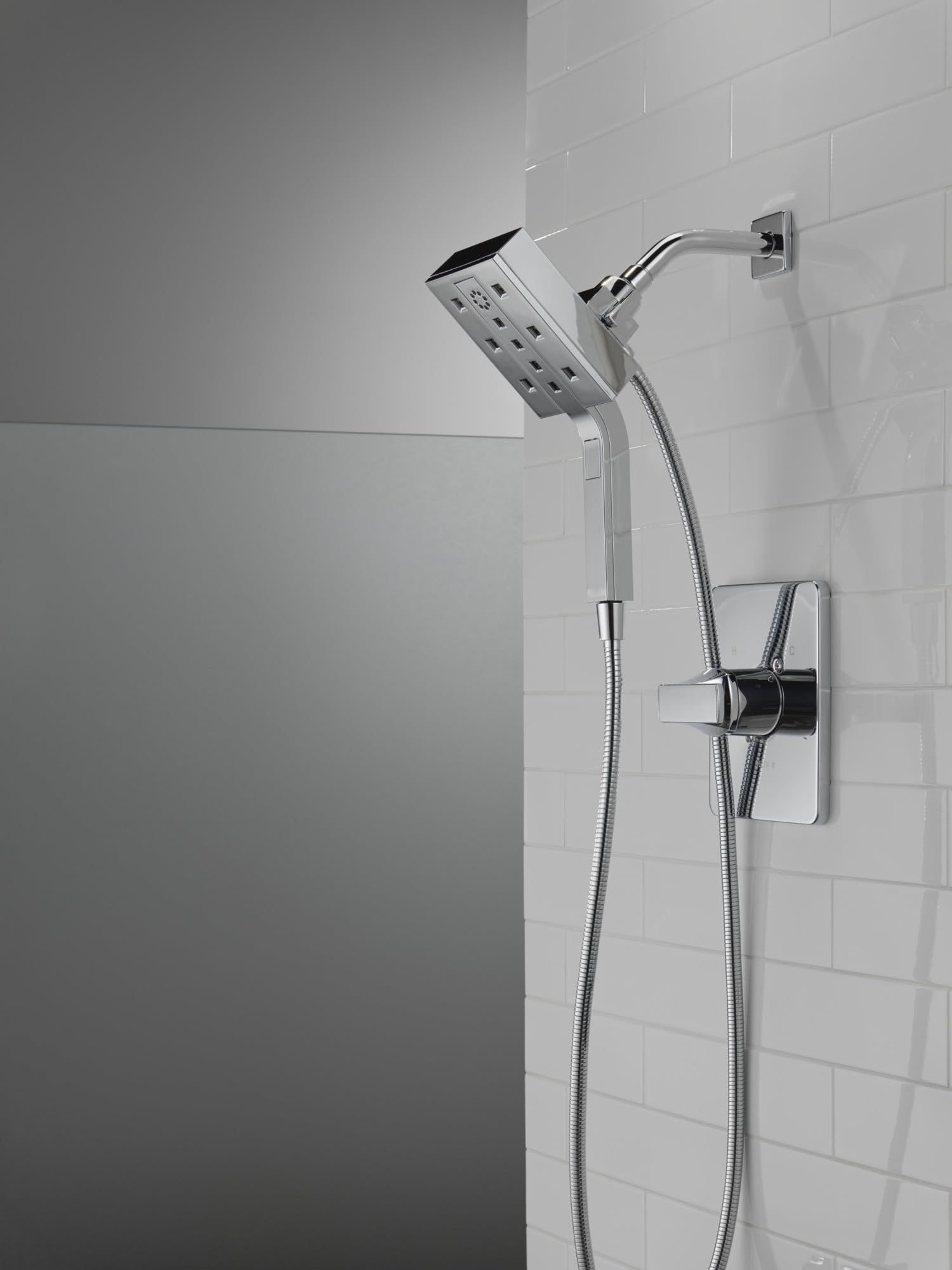 Delta Faucet Velum 14 Series Single-Function Chrome Shower Valve Trim Kit with Handle - T14237-LHD (Shower Head & Valve Sold Separately) - Perfect for Bathroom Renovation & Modern Shower Upgrades