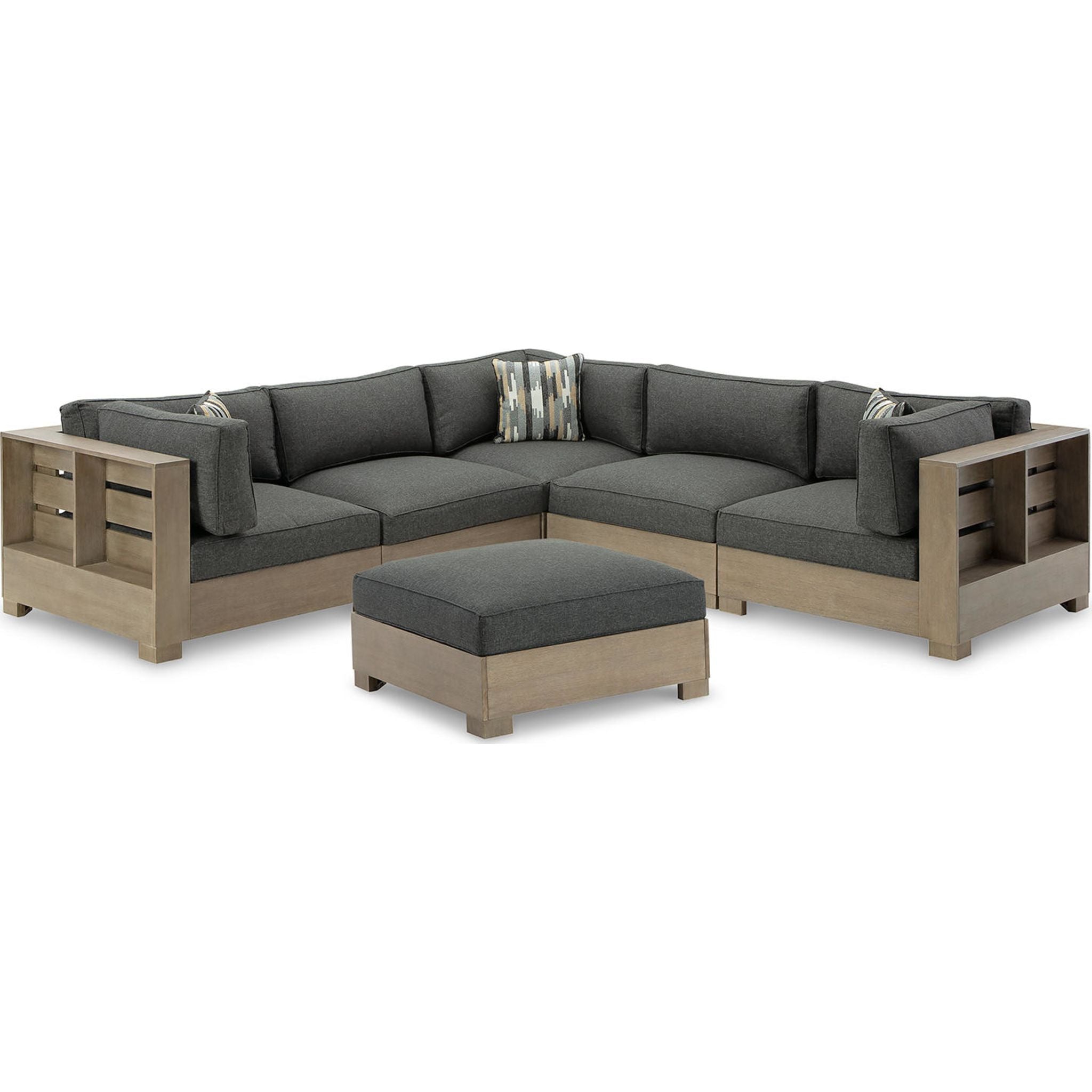 Citrine Park 6-Piece Outdoor Modular Sectional Sofa Set - Patio, Garden & Backyard Furniture for Relaxing & Entertaining