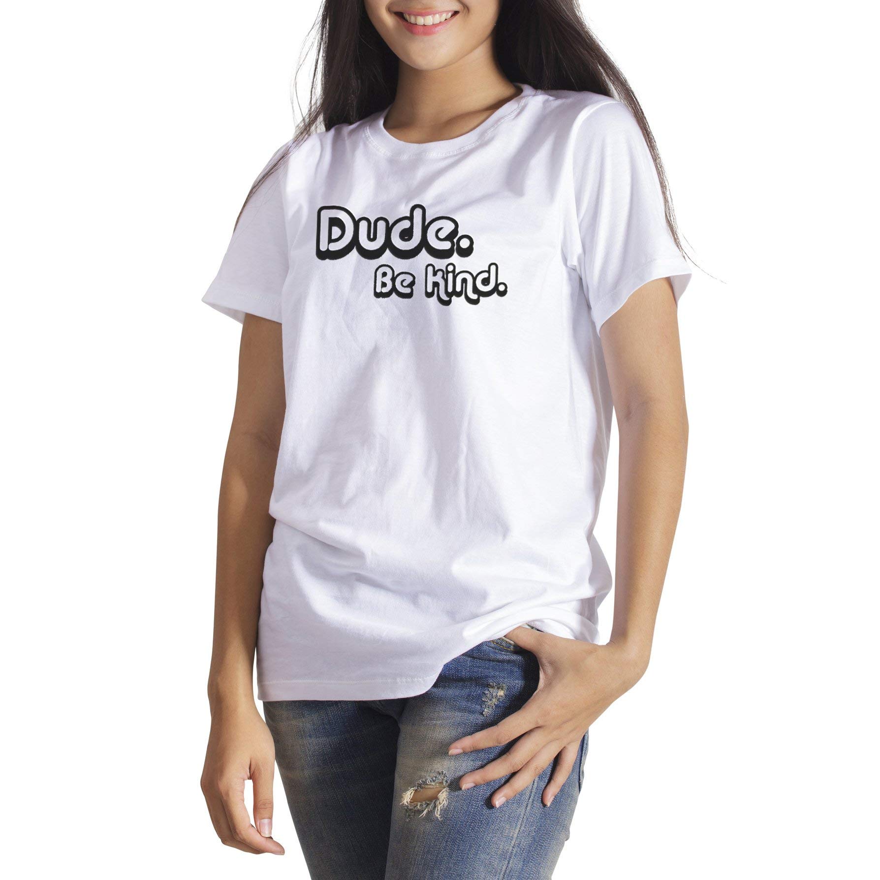 Dude Be Kind T-Shirt - Soft Cotton Kindness Shirt for Men & Women - Perfect for Casual Wear, Gifts, and Promoting Positivity