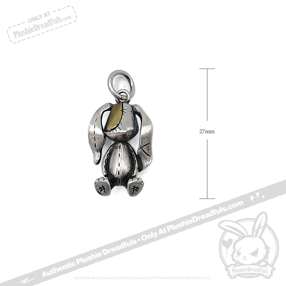 Silver Patchwork Lop Bunny Necklace - Cute Rabbit Pendant Jewelry for Women - Perfect Gift for Valentine's Day, Birthday & Everyday Wear