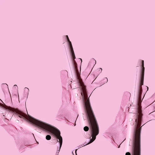 Mermade Hair Spin Pink - Curling Wand for Beach Waves & Loose Curls | Perfect for Home Styling, Parties & Special Occasions
