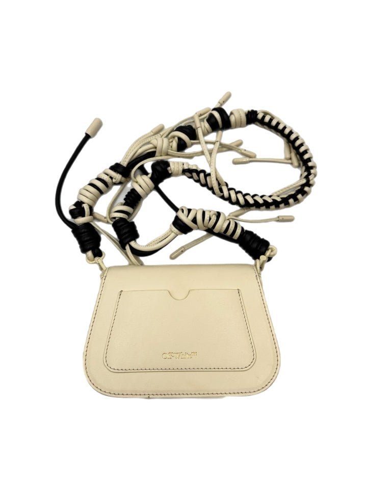 Off White Skeleton Binder Shoulder Bag for Women - Stylish Crossbody Purse with Adjustable Strap, Perfect for Work, Travel & Everyday Use