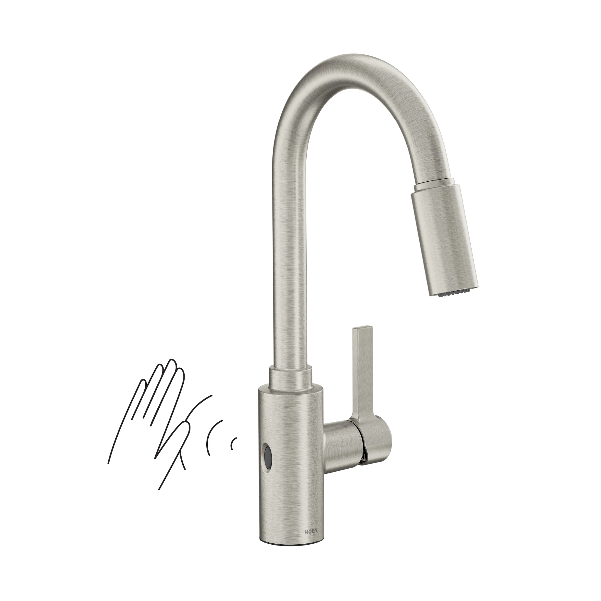 Genta LX MotionSense Wave One Handle Pull-Down Touchless Kitchen Faucet - Hands-Free Smart Faucet for Modern Kitchens, Perfect for Cooking, Washing Dishes & Filling Pots