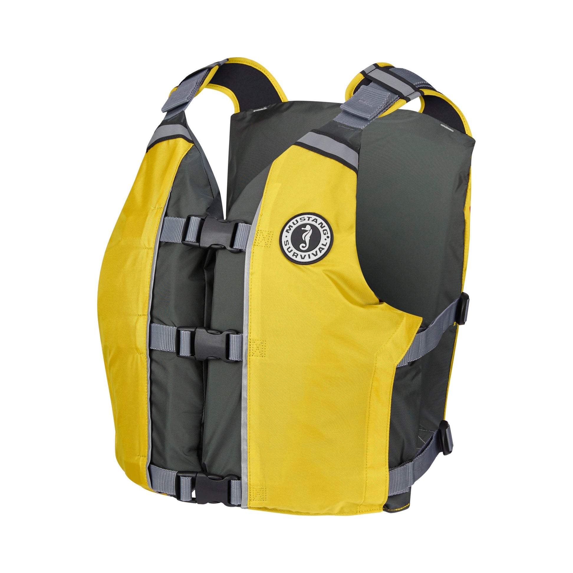 APF Foam Vest - High Visibility Yellow & Grey Safety Vest for Construction, Running, Cycling - Reflective Workout Gear for Outdoor Sports & Nighttime Activities