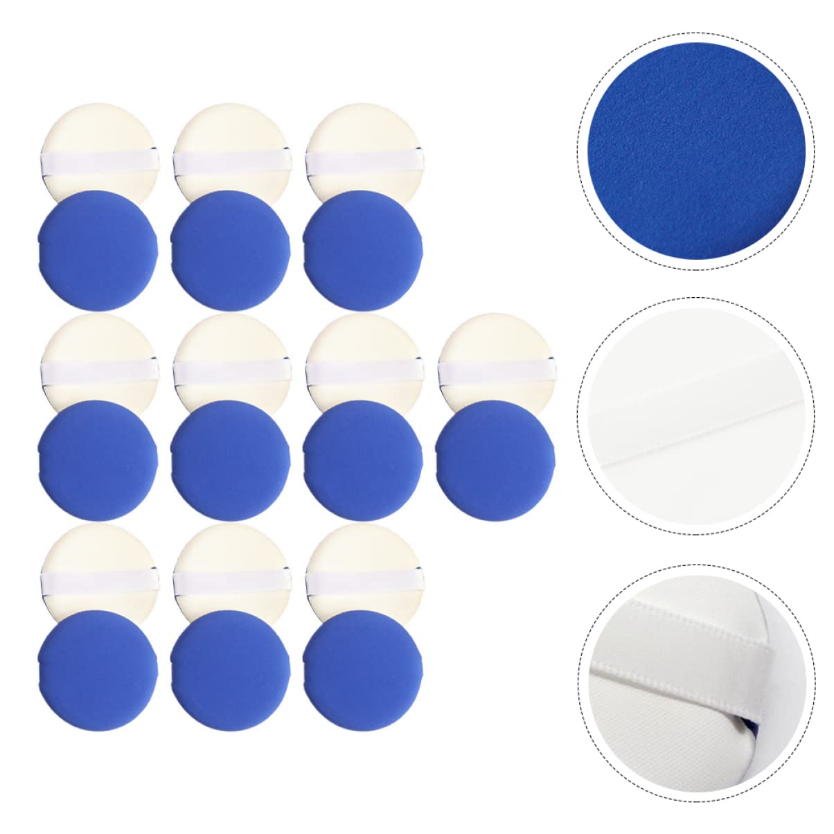 20pcs Premium Cotton Makeup Puffs - Soft Facial Beauty Sponges for Foundation & Powder - Hydrophilic Non-Latex Cosmetic Pads - Perfect for Daily Makeup Application & Skincare Routine