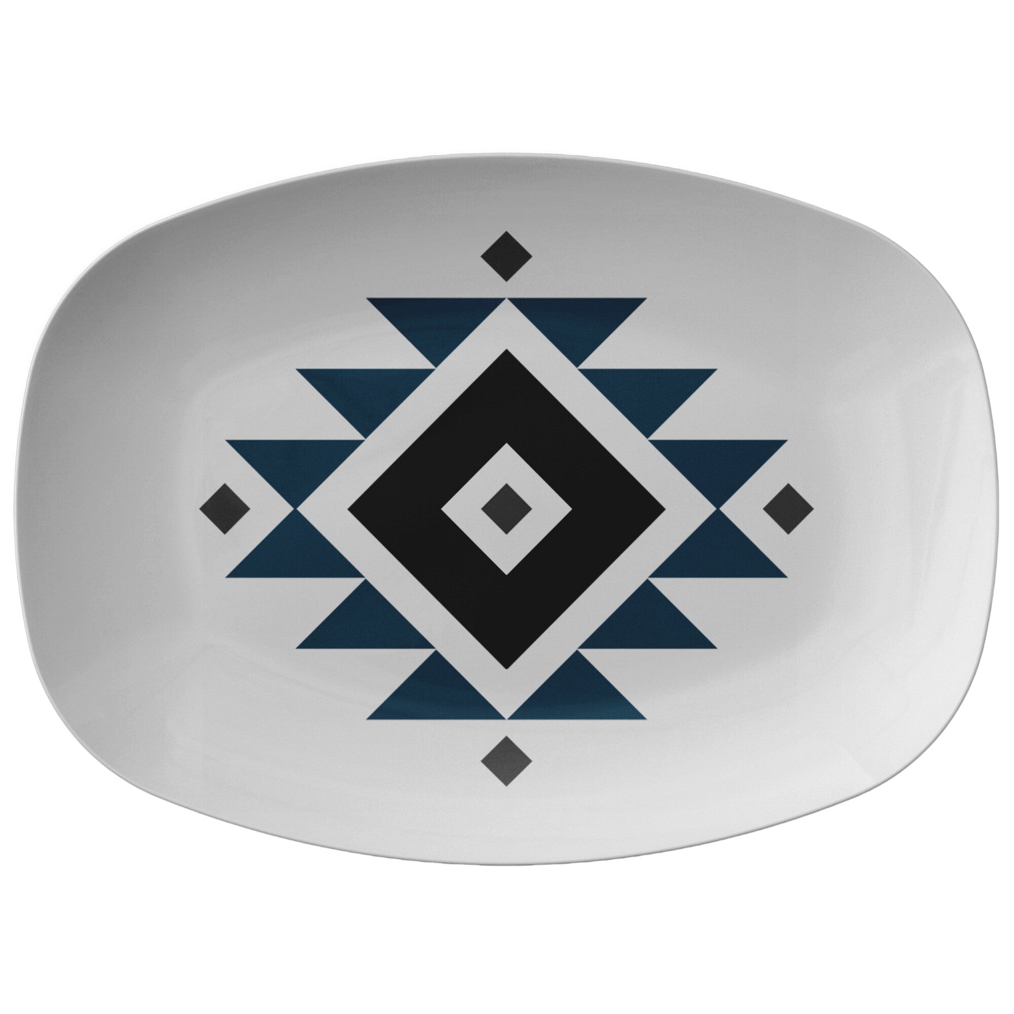 Southwestern Style Serving Platter - Microwave & Dishwasher Safe Plastic Tray for Parties, Picnics & Home Decor
