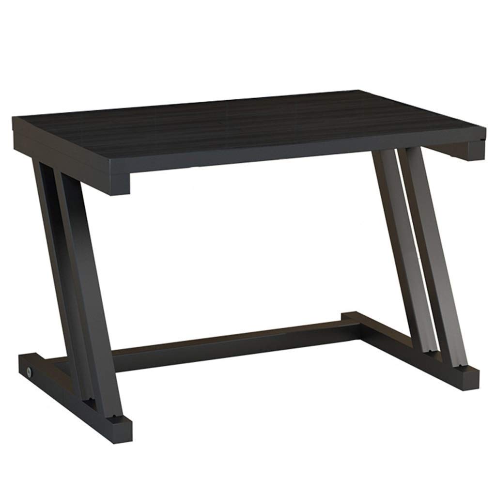 YF-CHEN Microwave Oven Storage Shelf - Double Tier Simple Kitchen Organizer Rack, Black (57.3 x 37.2 x 37.5 cm) - Perfect for Small Spaces & Countertop Organization in Apartments, Dorms & Kitchens