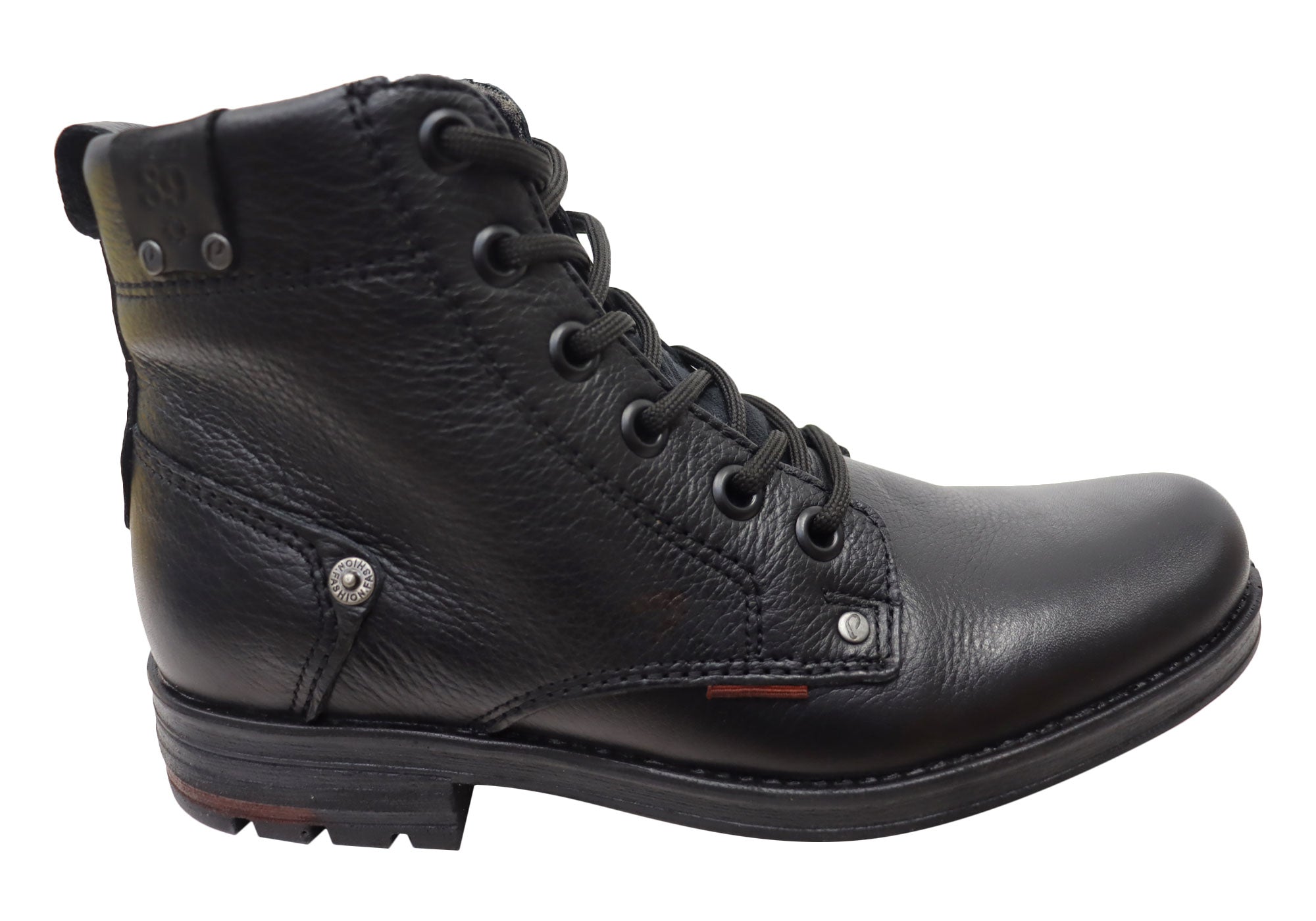 Brazen Men's Comfortable Leather Boots - Handmade in Brazil - Durable & Stylish for Outdoor Work, Hiking & Casual Wear