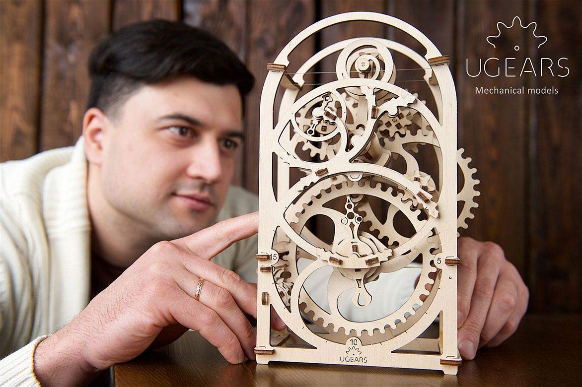 UGEARS 20-Minute Timer - DIY Wooden 3D Mechanical Puzzle Kit for Adults - Brain Teaser & Model Building Set - Perfect for STEM Education, Office Desk Decor & Stress Relief