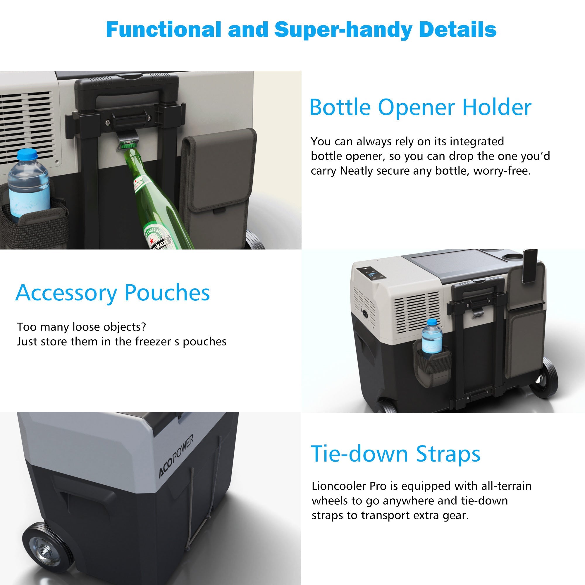 Acopower LionCooler Pro PX50 50L/52QT Portable Solar Fridge Freezer with Battery - Perfect for Camping, Road Trips & Outdoor Adventures