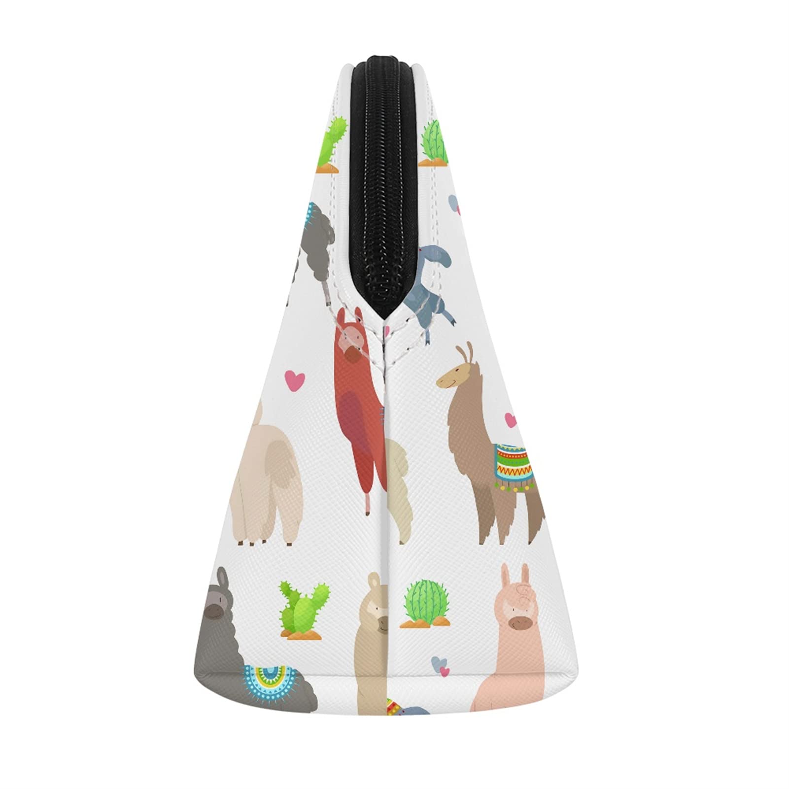 STUOARTE Women's Cartoon Alpaca Cosmetic Bag - Small Travel Makeup Organizer with Zipper for Girls & Women | Perfect for Daily Use, Travel, and Gift Giving
