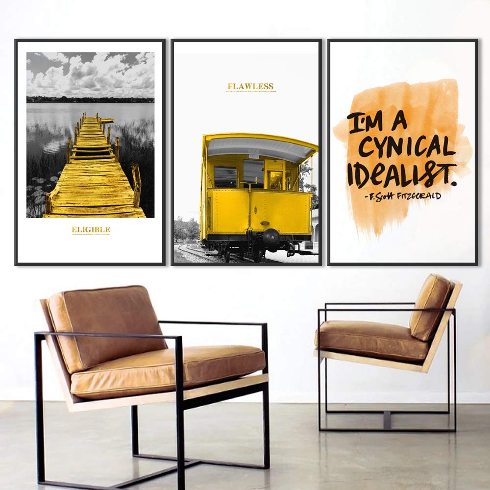 Wall26 3-Panel Framed Canvas Wall Art Set - Modern Cityscape Building Theme Prints (16x24 Inches Each) for Living Room & Bedroom Decor - Ready to Hang Home Decoration | Perfect for Apartments, Offices & Dorm Rooms