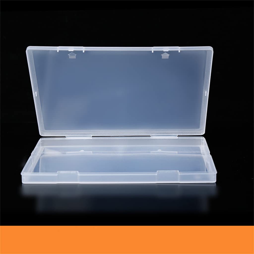 Clear Plastic Storage Box with Hinged Lid - A5 Size Office Organizer for Documents, Stationery & Supplies | Perfect for Desk Organization, Home Office & School Use