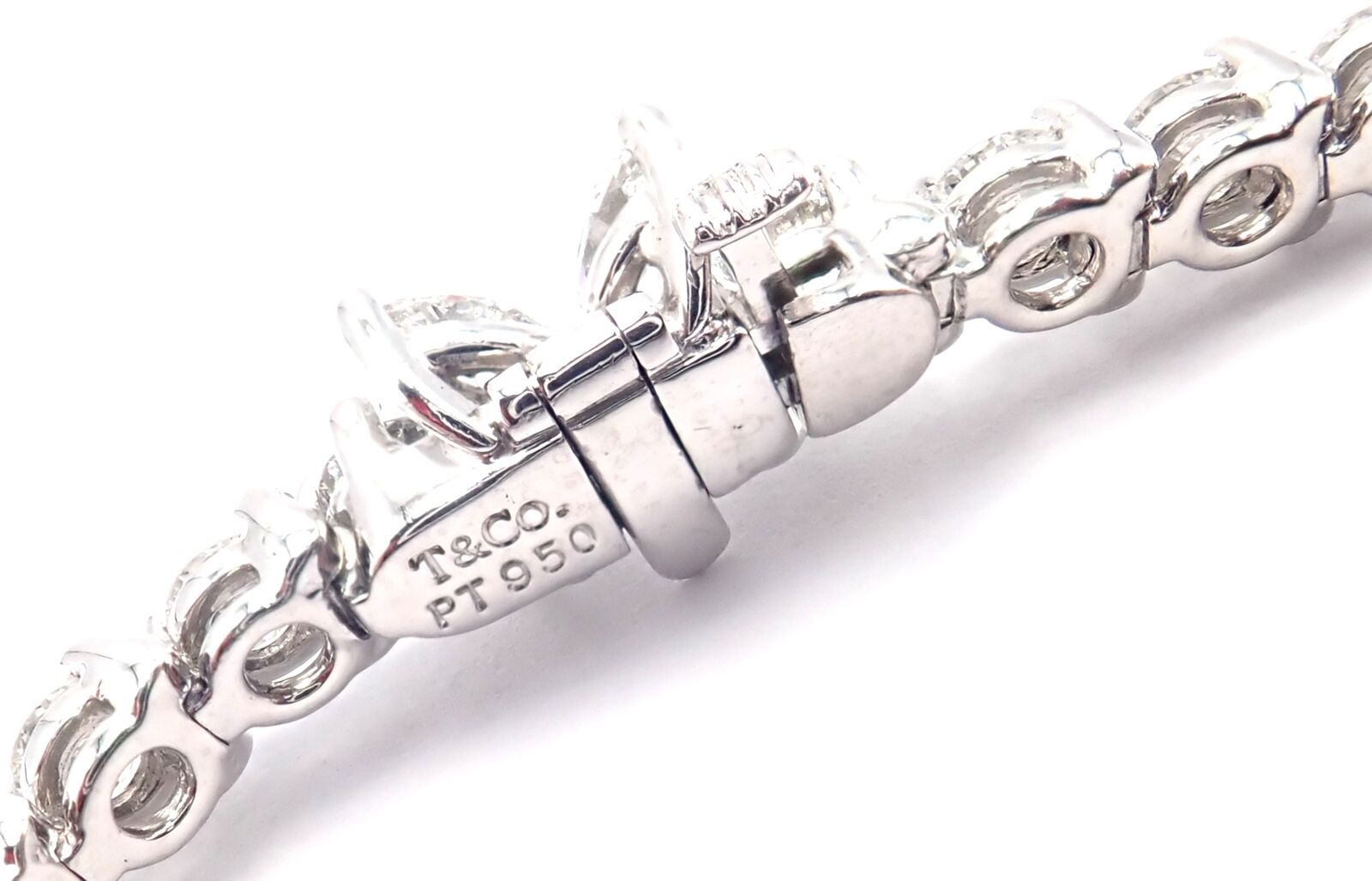 Authentic Tiffany & Co Victoria Platinum 4.49ct Diamond Tennis Bracelet for Women - Luxury Jewelry Gift for Anniversary, Wedding & Special Occasions