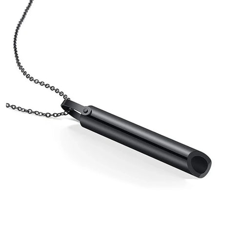 Stainless Steel Anxiety Relief Breathing Necklace for Women - Calming Stress & Anxiety Jewelry - Perfect for Meditation, Yoga, and Daily Wear