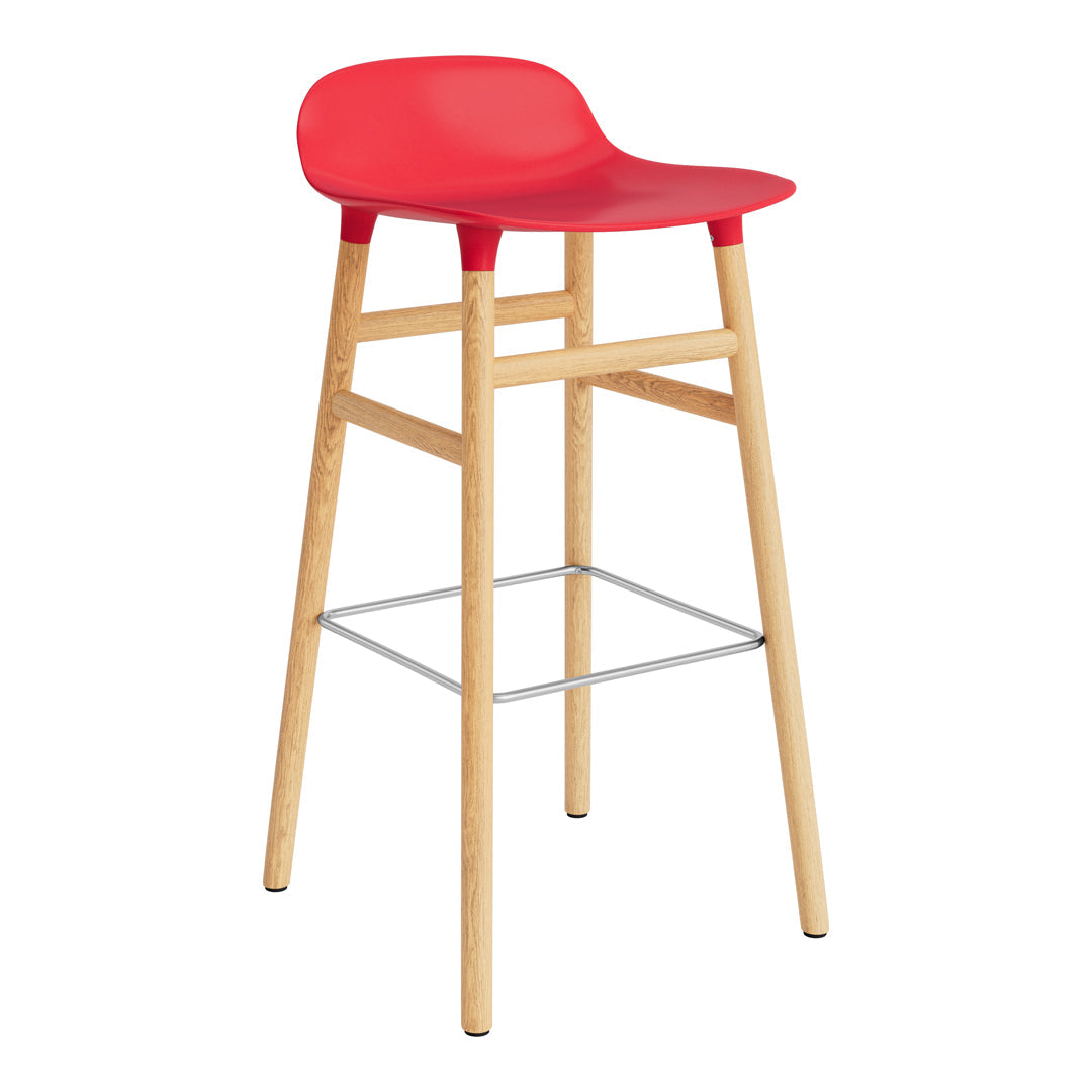 Modern Wooden Bar Stool with Sturdy Wood Legs - Counter Height Kitchen & Pub Stool for Home, Restaurant & Bar Use
