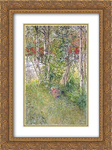 Gold Ornate Wood Frame with Double Matting