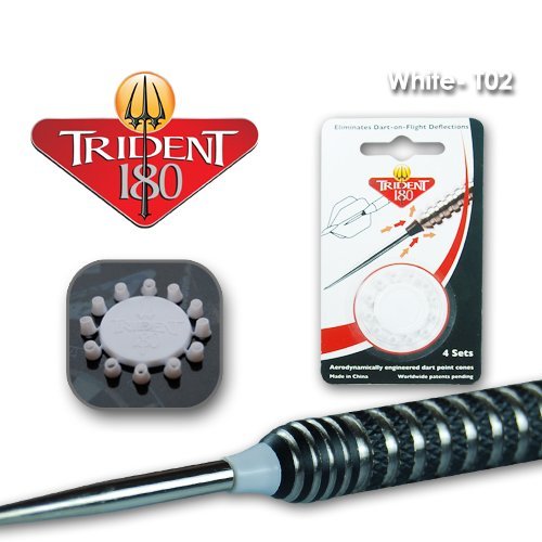 RED DRAGON Trident 180 Dart Points - Silver, Red, White or Black Steel Tips for Professional Dart Players | Perfect for Tournaments, Bars & Home Game Rooms