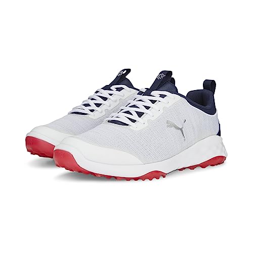 Puma White Navy Red