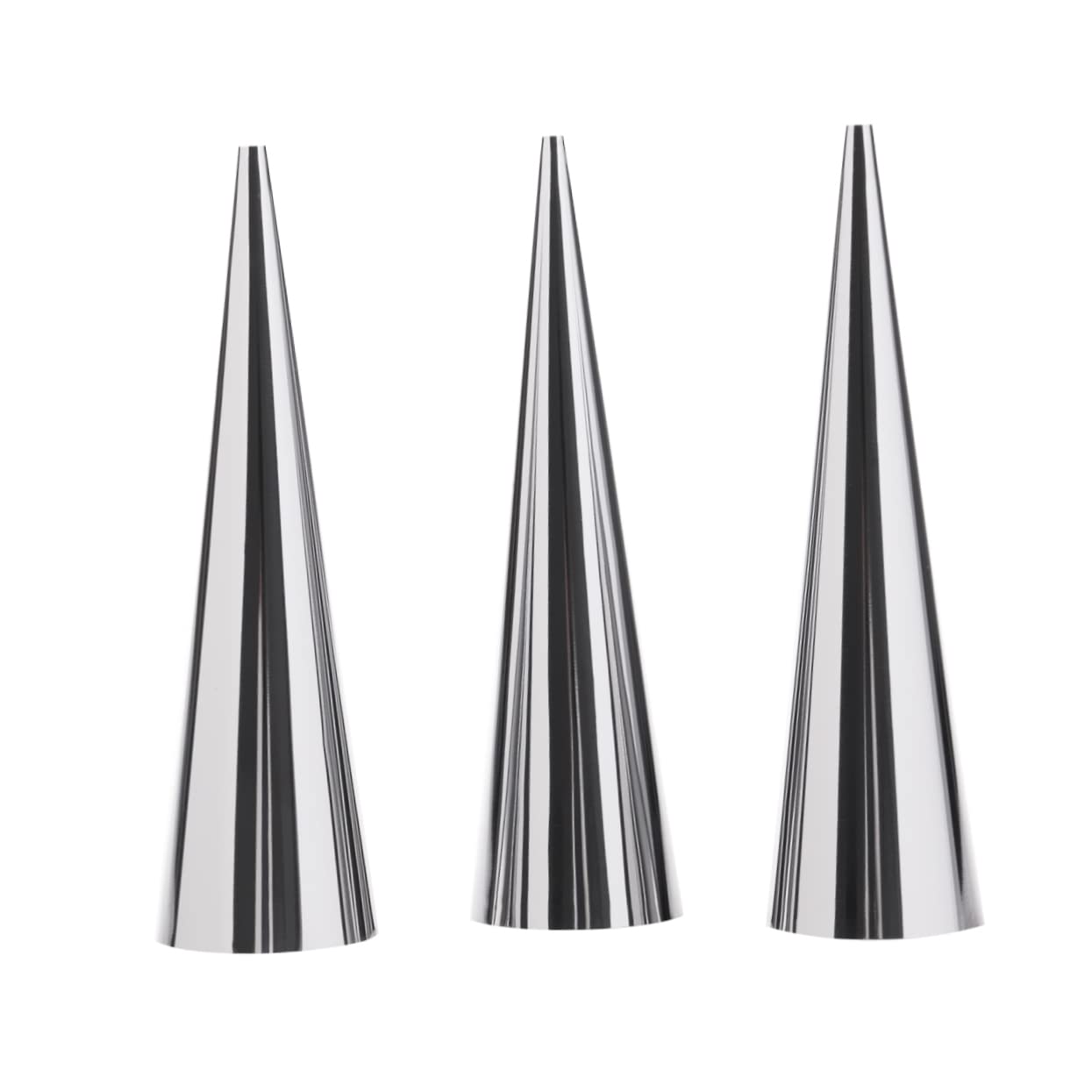 DECHOUS Stainless Steel Bread Cone Molds - Large Size Reusable Baking Pastry Shell Molds for Professional & Home Bakers | Perfect for Croissants, Eclairs, Cannoli & Dessert Presentation