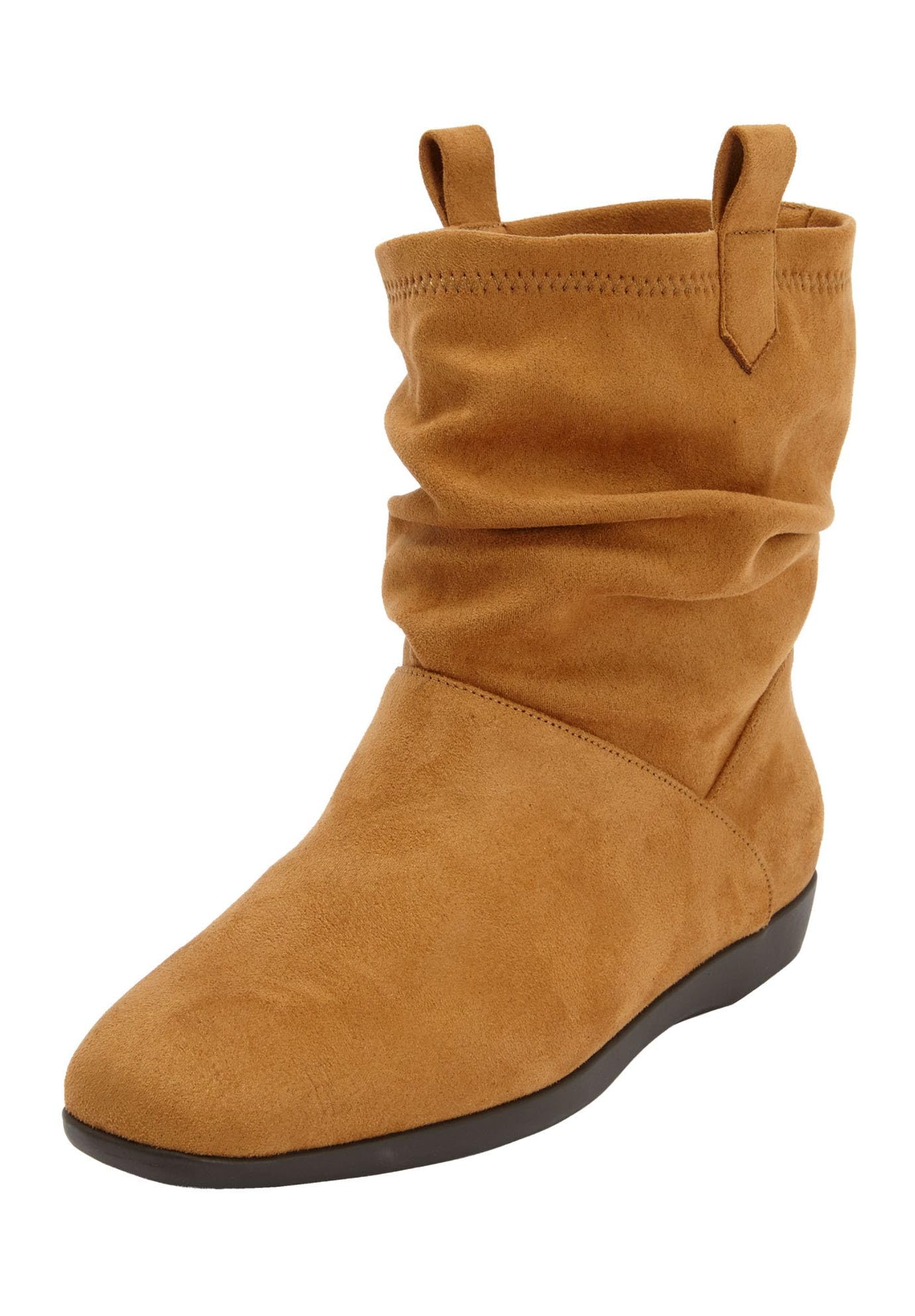 Comfortview Women's Wide Width The Demy Bootie - Stylish & Comfortable Ankle Boots for Work, Casual Outfits & Fall Fashion