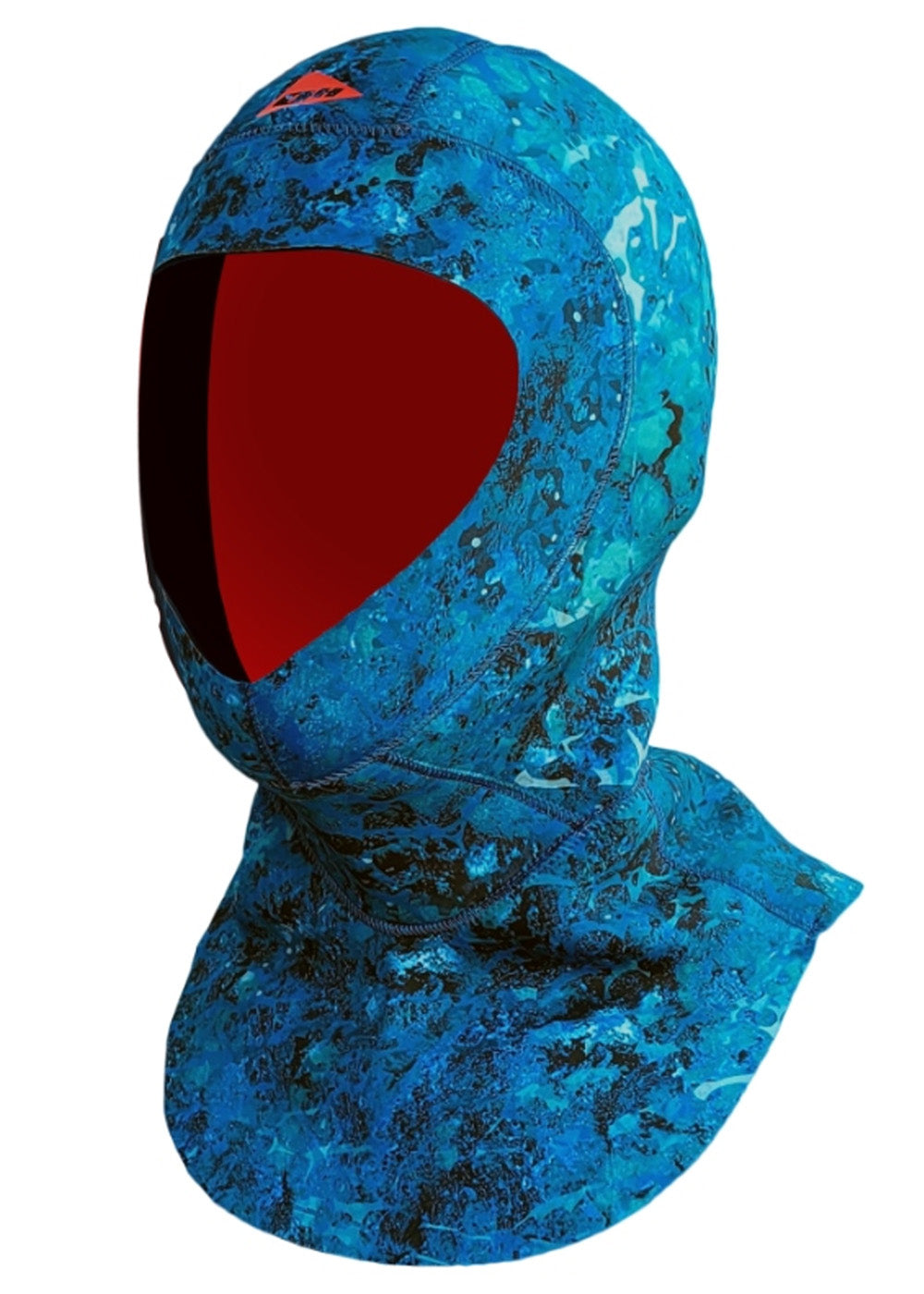 Ocean Hunter Chameleon Offshore 3mm Camo Blue Neoprene Scuba Diving Hood - Warm & Comfortable for Spearfishing, Snorkeling & Cold Water Adventures