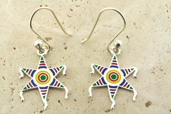 Enamel Star Drop Earrings for Women - Elegant Dangle Earrings for Party, Wedding & Everyday Wear