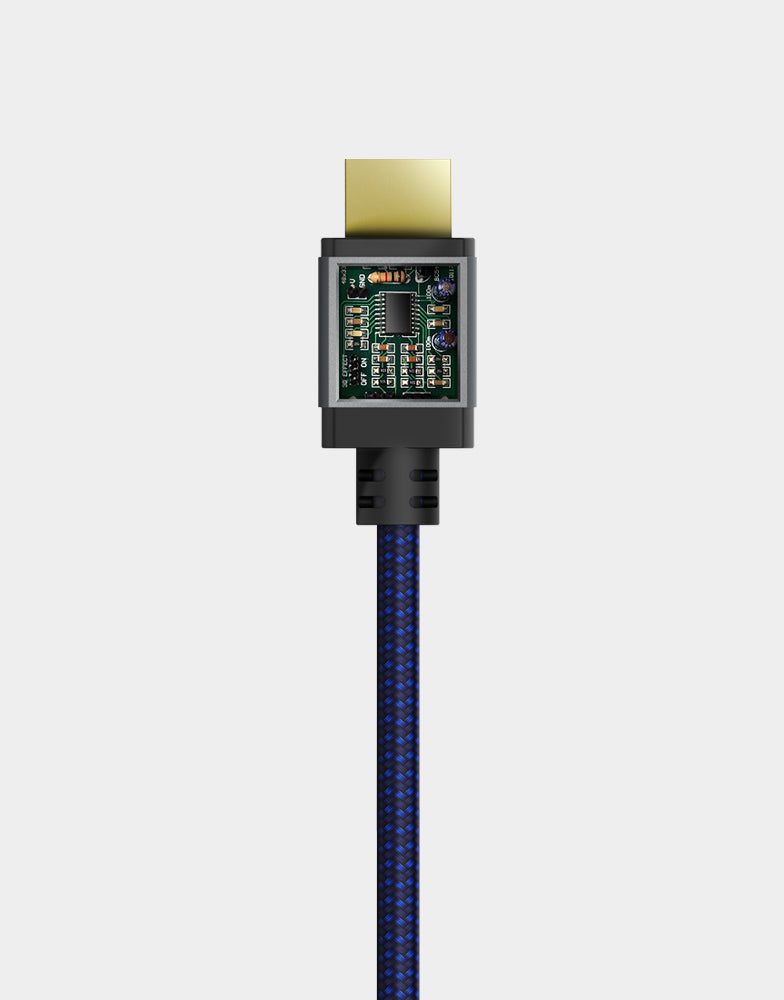 FibraTough High Speed HDMI Cable 2M (6.6ft) 4K 60Hz HDR - Premium Gold Plated Connectors for Home Theater, Gaming & Office Setup
