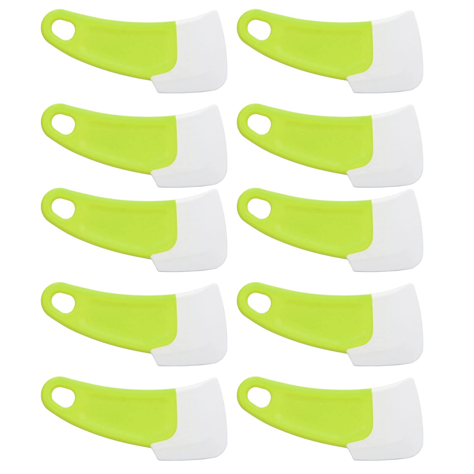 10-Piece Silicone Rubber Spatula Set with Hook Handle - Heat-Resistant Baking & Cooking Utensils for Cake, Pasta, Dough - Perfect for Kitchen, Baking, Mixing (Green)