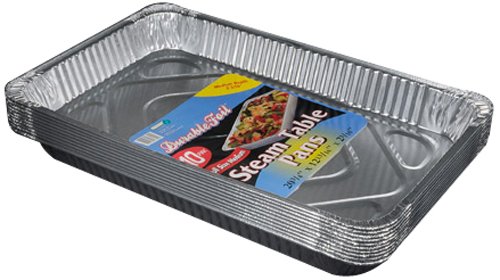 Heavy-Duty Aluminum Foil Steam Table Pans - Full Size Medium 20.75