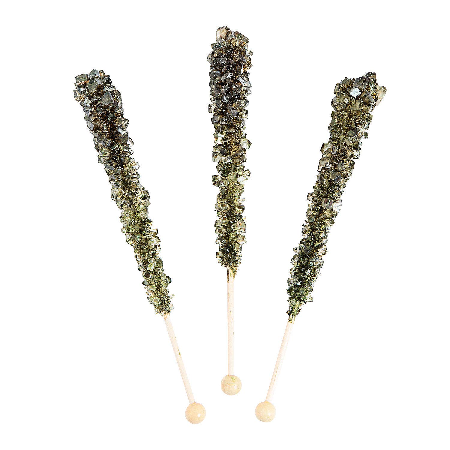 Fun Express Black Rock Candy Pop Sticks - Bulk Pack for VBS Vacation Bible School Decorations, Party Favors & Candy Buffets - Perfect for Church Events, Kids Parties & Sweet Treat Displays