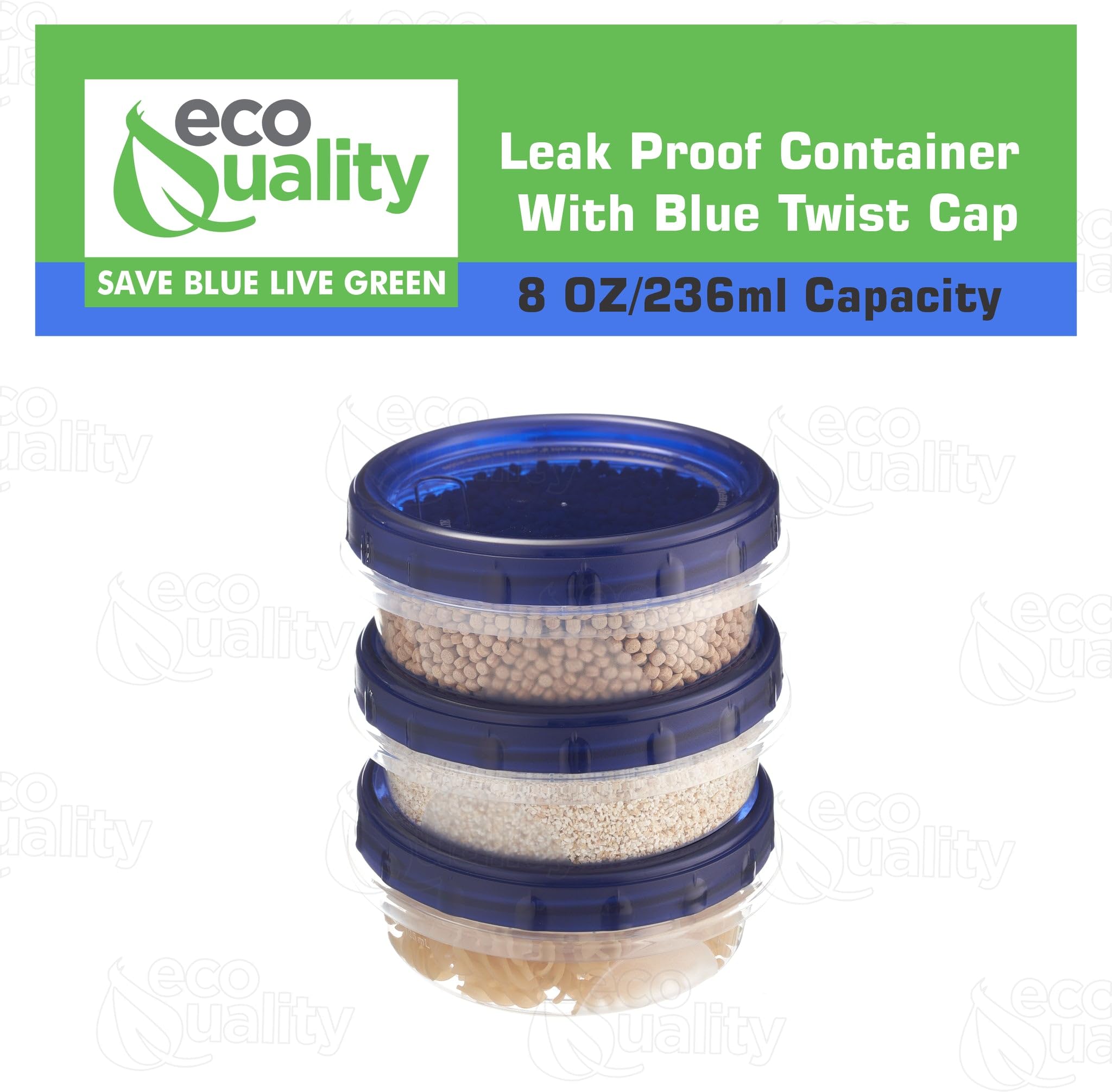 12 Pack 8oz Airtight Plastic Food Storage Containers with Twist & Seal Lids - Leak Proof, BPA Free, Reusable & Stackable Canisters for Meal Prep, Snacks, Pantry Organization & On-the-Go Food Storage