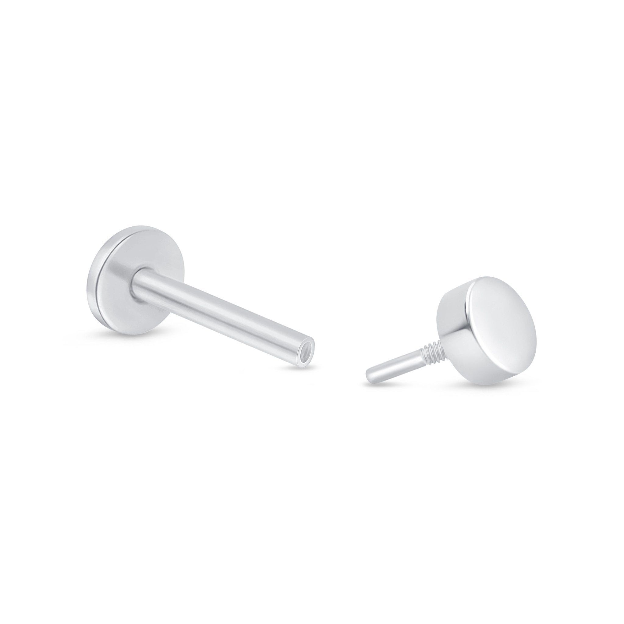 14k White Gold Flat Back Stud Earrings - Hypoallergenic, Durable & Elegant Jewelry for Everyday Wear, Parties & Special Occasions