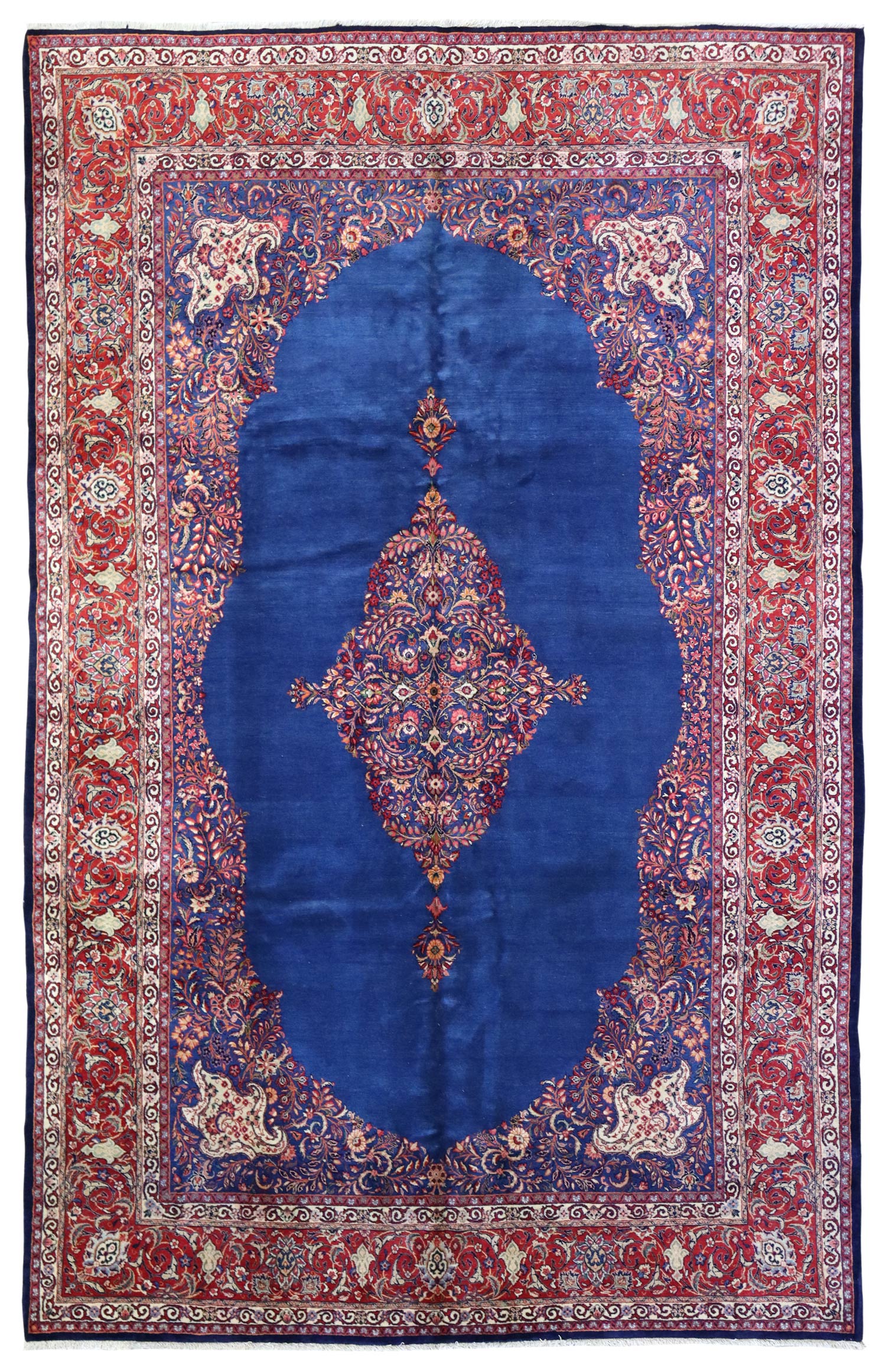 Antique Sarouk Handwoven Traditional Persian Rug - J66218 - Perfect for Living Room, Bedroom & Home Decor