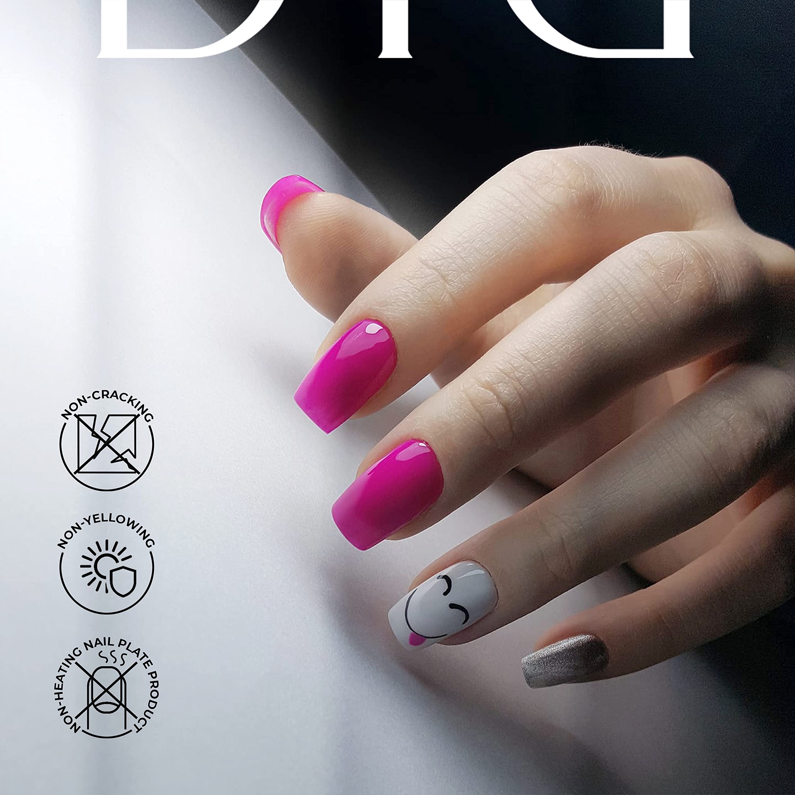 Premium UV Nail Construction Gel for Extensions & Modeling - Semi-Permanent LED/UV Builder Gel - 50ml Professional Nail Art Gel for Salon & Home Use - Perfect for Manicures, Nail Enhancements & Creative Designs