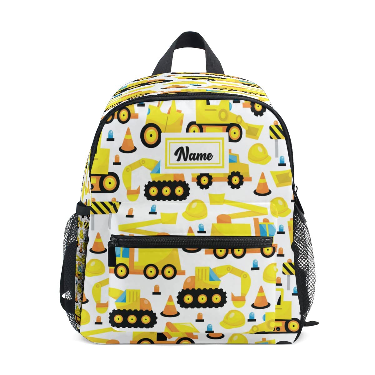 Custom Yellow Transport Truck Backpack for Toddlers - School & Travel