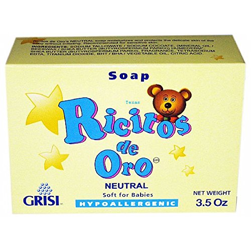Neutro Ricitos de Oro Hypoallergenic Bar Soap for Sensitive Skin - Gentle, Non-Irritating Bath Soap (3.5 oz) - Ideal for Daily Hand Washing & Baby Care