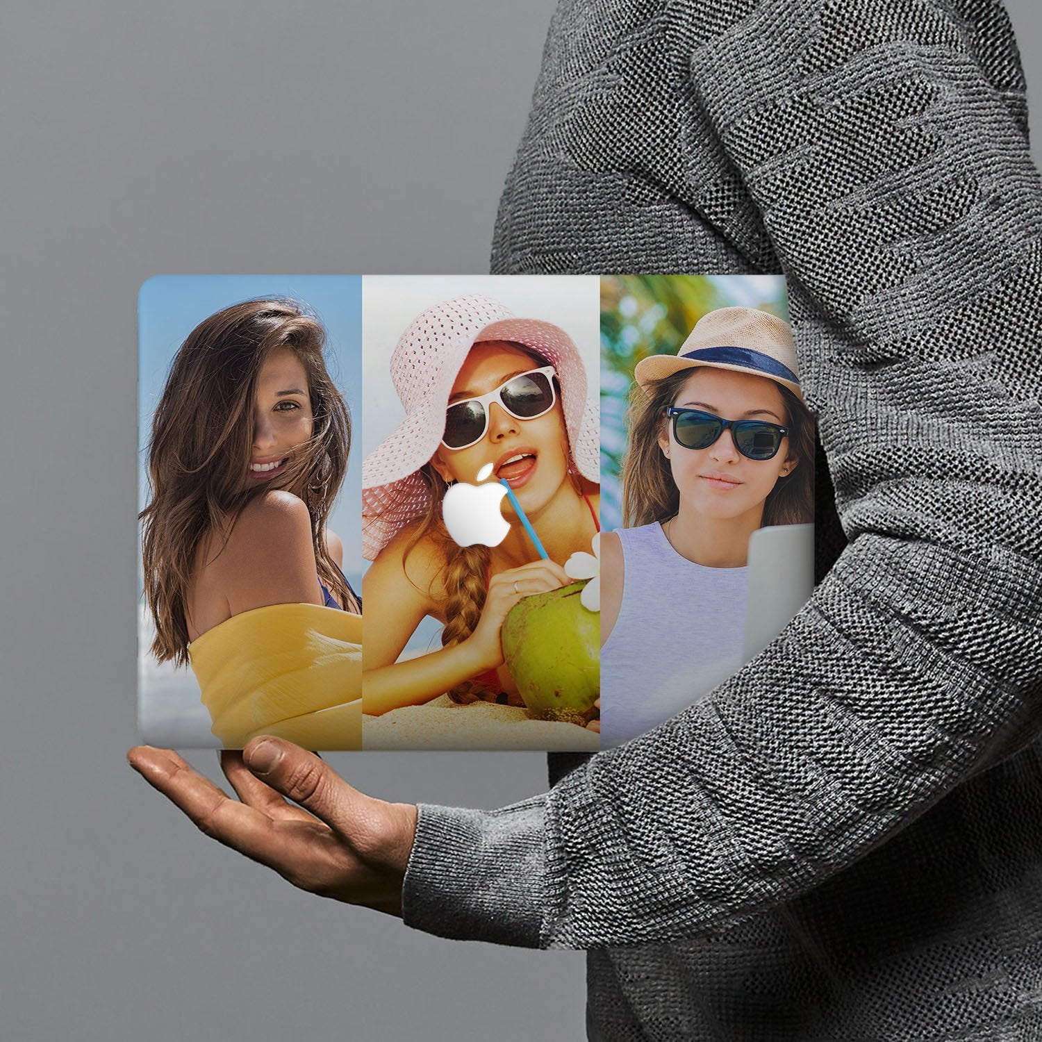 Durable MacBook Pro Case with Three Vertical Photo Slots - Perfect for Travel, Work & School Accessories