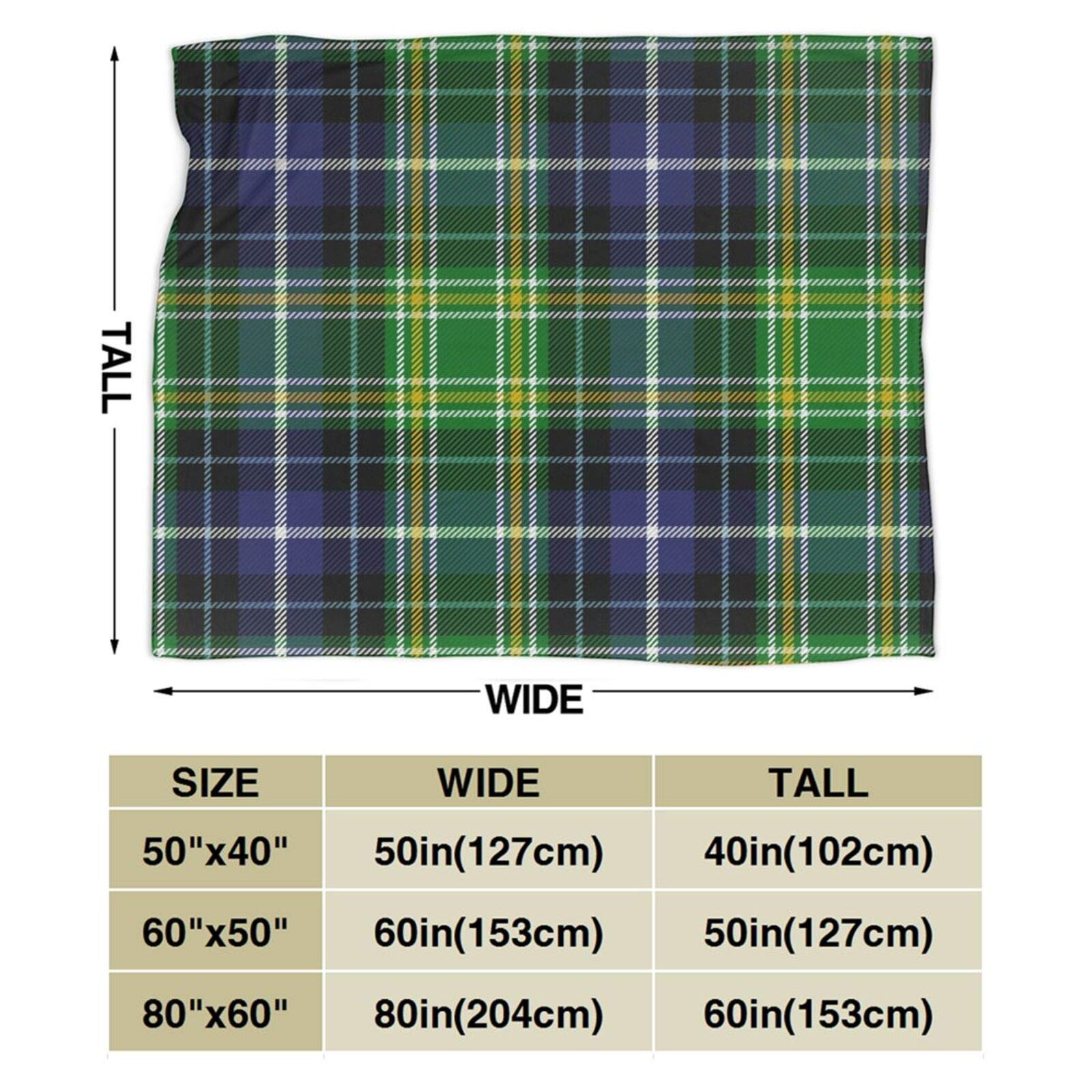Clan Mackellar Tartan Throw Blanket - Ultra Soft Flannel Blanket for Bed, Sofa & Couch - Warm Scottish Plaid Blanket for Home Decor, Living Room & Winter Coziness