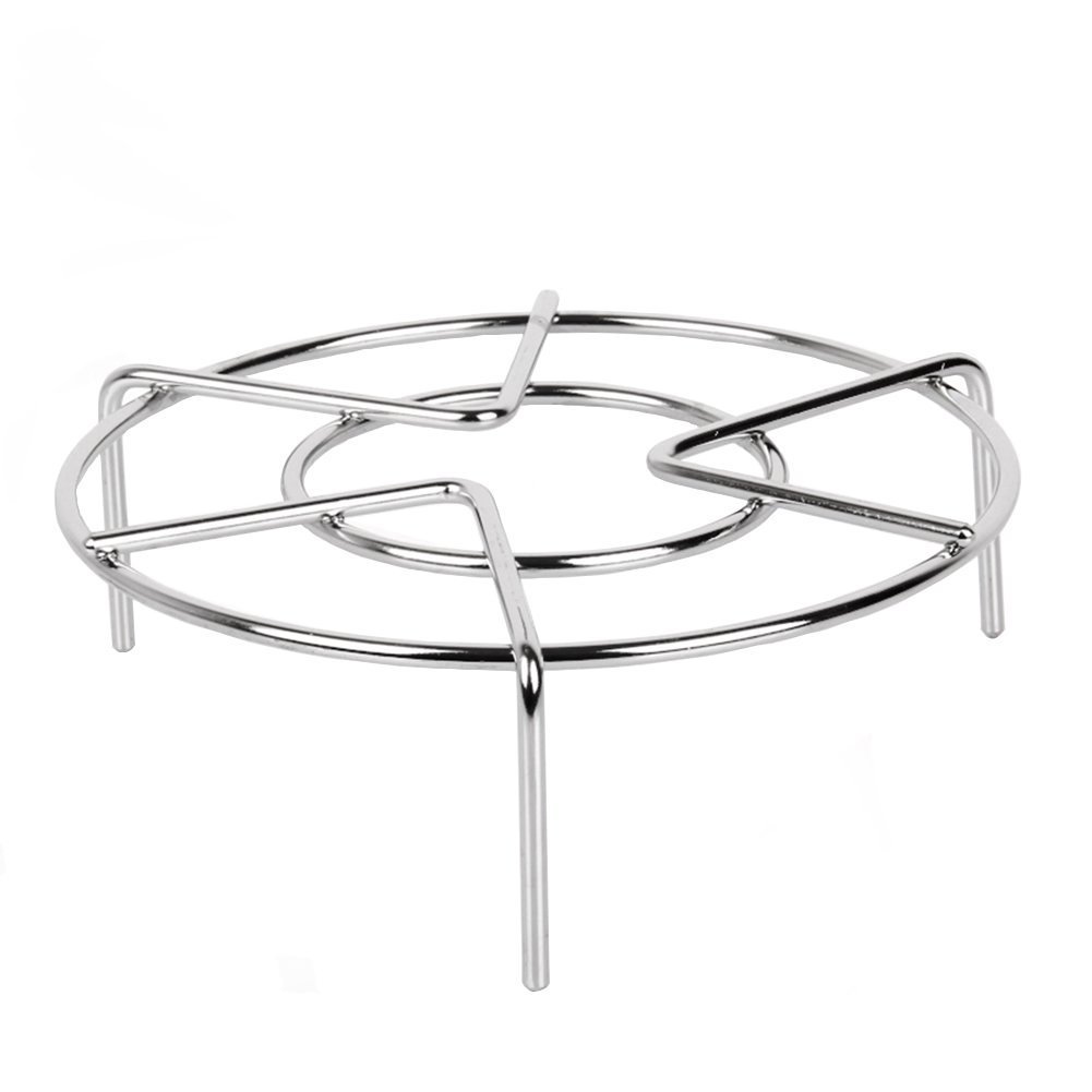 Premium Stainless Steel Steam Rack & Steamer Basket Set - Heavy Duty Multi-Function Cooking Stand for Vegetables, Dumplings & Seafood - 5.9