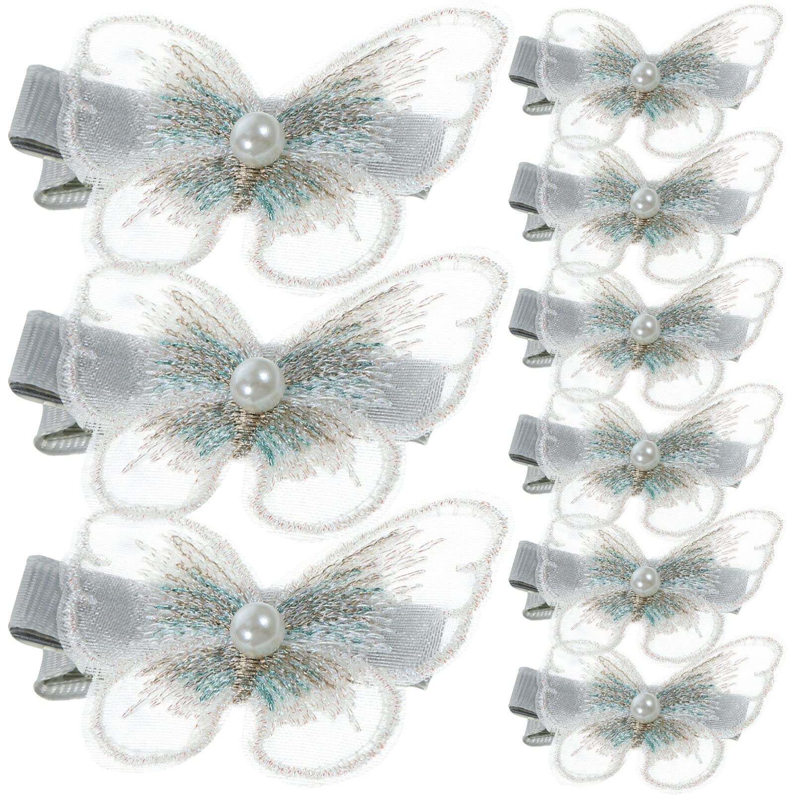FOMIYES 10pcs White Metal Butterfly Hair Clips for Women - Elegant Wedding Hair Accessories, Floral Hair Pins for Bridal, Prom, Party & Special Occasions - Perfect Hair Decoration for Girls and Misses