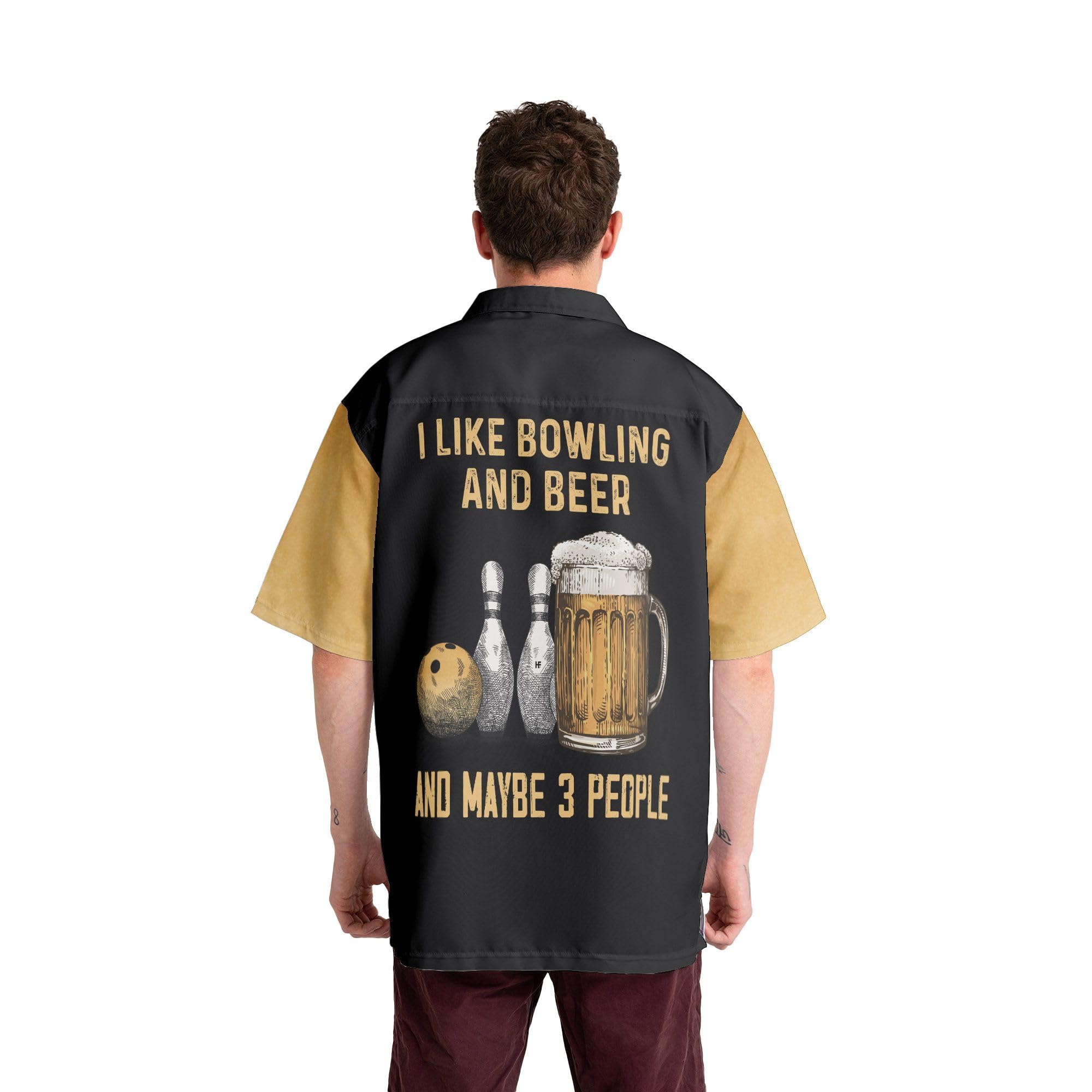 Custom Personalized Bowling Shirts with Names for Men & Women | Retro Hawaiian Style Team Bowling Shirts | Perfect for Bowling Leagues, Tournaments & Themed Parties