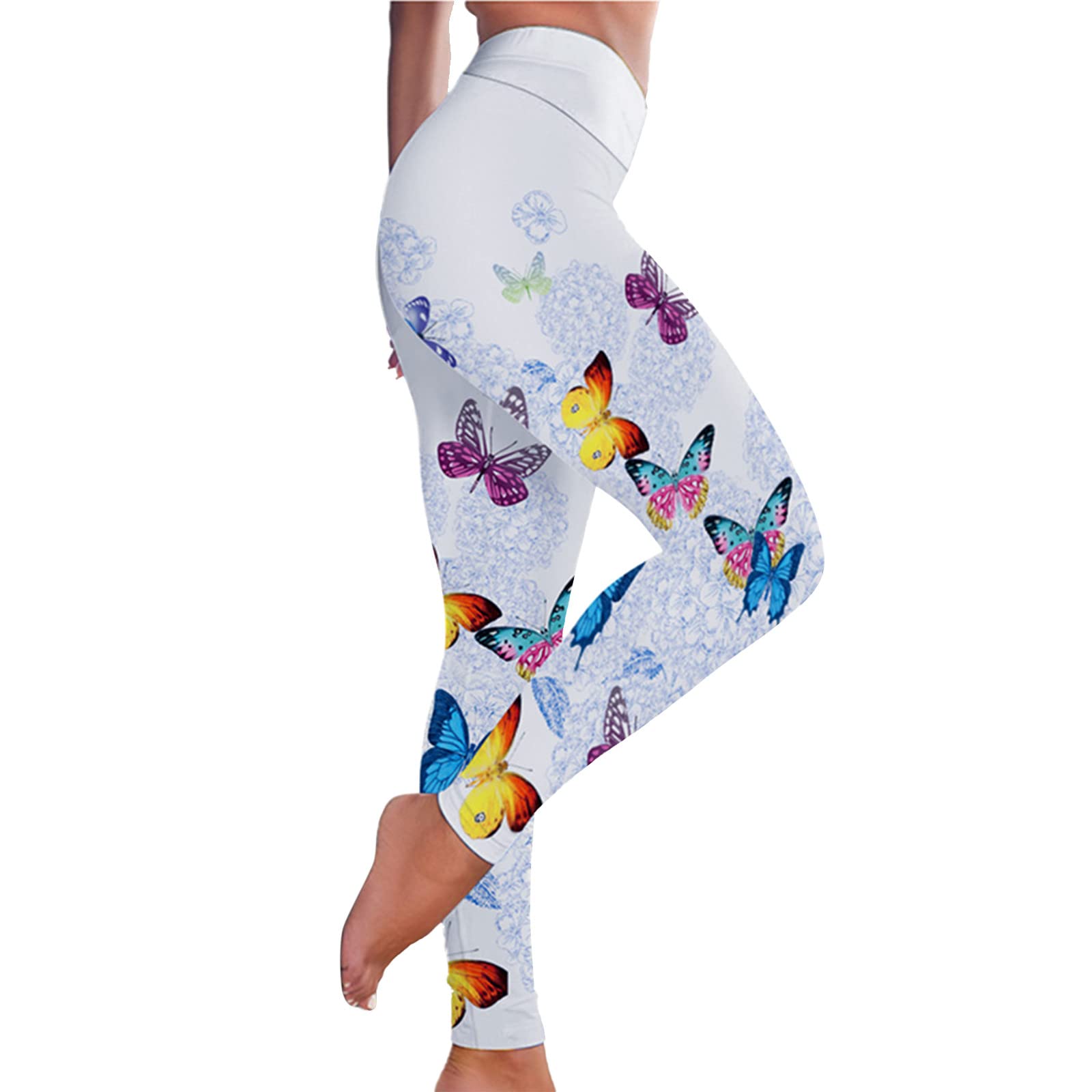 Zerlibeaful Women's High-Waisted Workout Leggings - Printed Yoga Pants for Running, Fitness & Gym - Breathable Athletic Sports Pants for Women - Perfect for Yoga, Pilates & Daily Wear