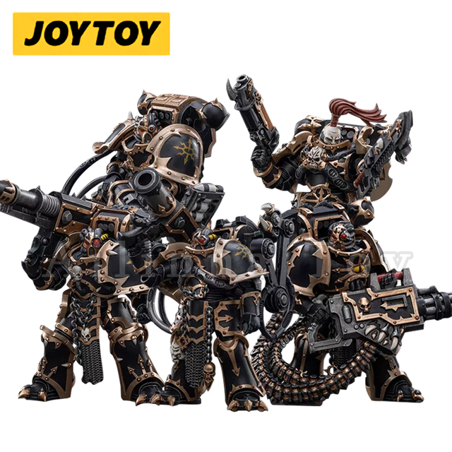 1/18 Scale JOYTOY Chaos Space Marines Black Legion Havocs Action Figure Set (5PCS) - Warhammer 40K Collectible Miniatures for Tabletop Gaming & Display