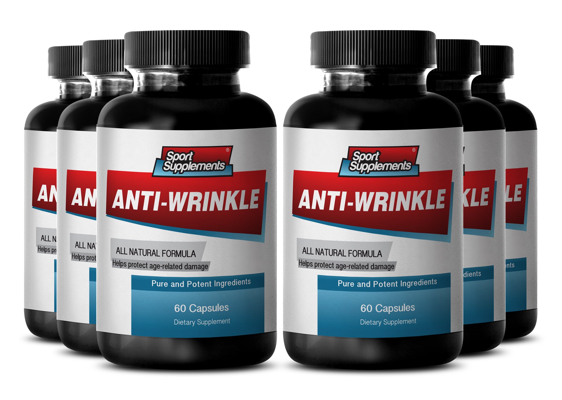 Premium Green Tea Extract Supplement - Anti-Wrinkle & Skin Support Pills (360 Capsules, 6 Bottles) - Antioxidant Boost for Youthful Skin & Daily Wellness