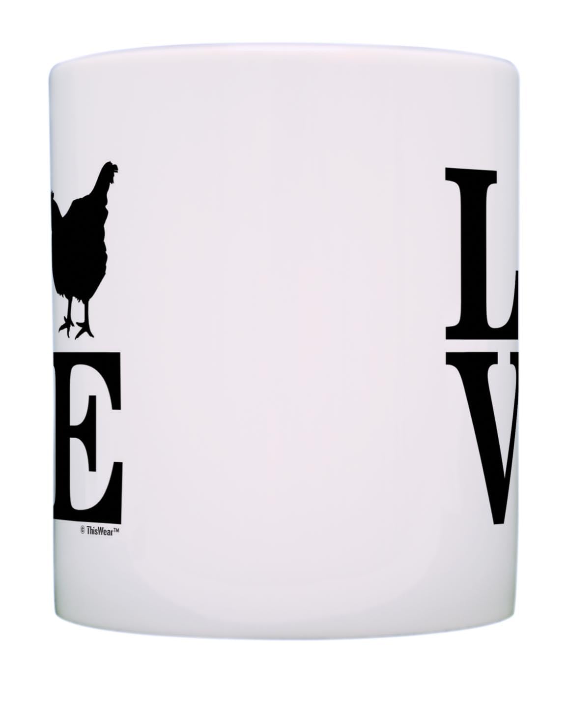 Farmhouse Style 11oz Ceramic Coffee Mugs - 2 Pack Chicken Themed Gift for Farmers & Poultry Lovers - Perfect for Farmhouse Decor, Coffee, Tea & Hot Beverages