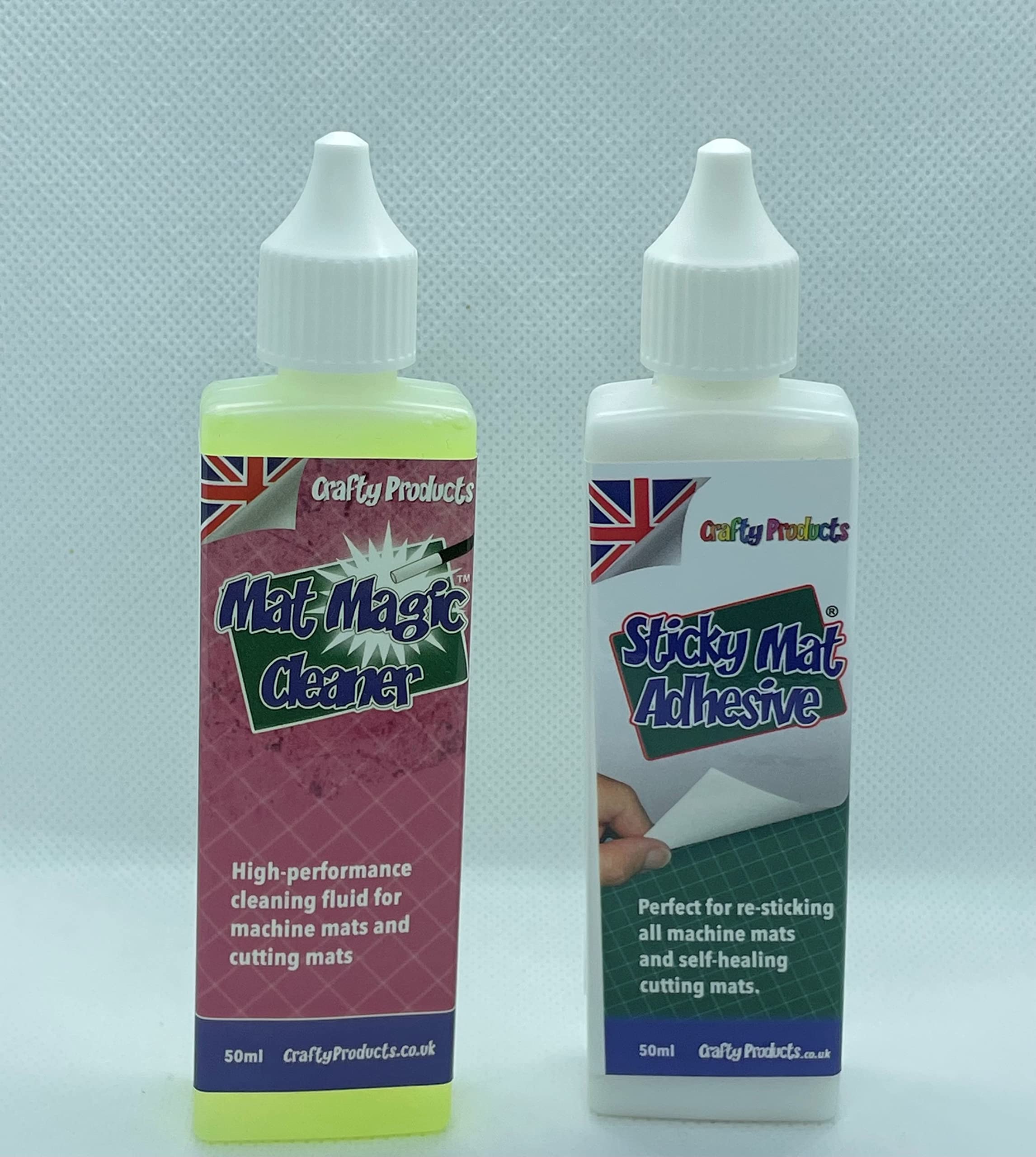 1 X Sticky Mat Adhesive + 1 Mat Magic - Self-Adhesive Cutting Mat Glue for DIY Crafts, Scrapbooking & Home Projects | Strong Hold, Repositionable, Works on Wood, Glass & More